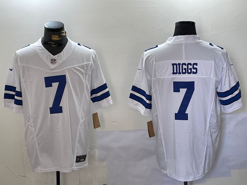 Men Dallas Cowboys #7 Diggs White 2024 Nike Limited NFL Jersey style 1->dallas cowboys->NFL Jersey